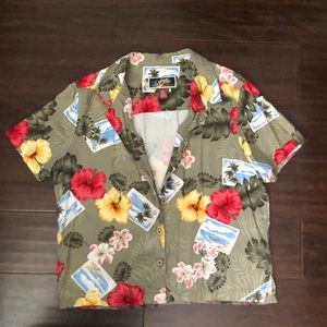 Floral button up.